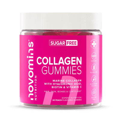 Novomins Collagen Gummies Sugar Free – Collagène Marin + Vitamine C & Biotine – 60 Gummies