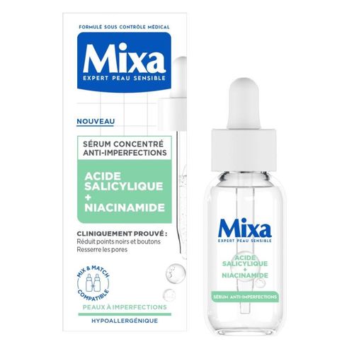 Mixa Sérum Anti-Imperfections – Acide Salicylique & Niacinamide Peaux à Imperfections