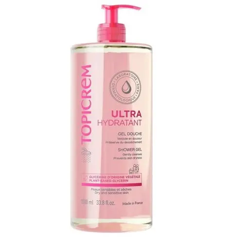 Topicrem Ultra-Hydratant Gel Douche 1000ml – Nettoyant Doux pour Peaux Sensibles