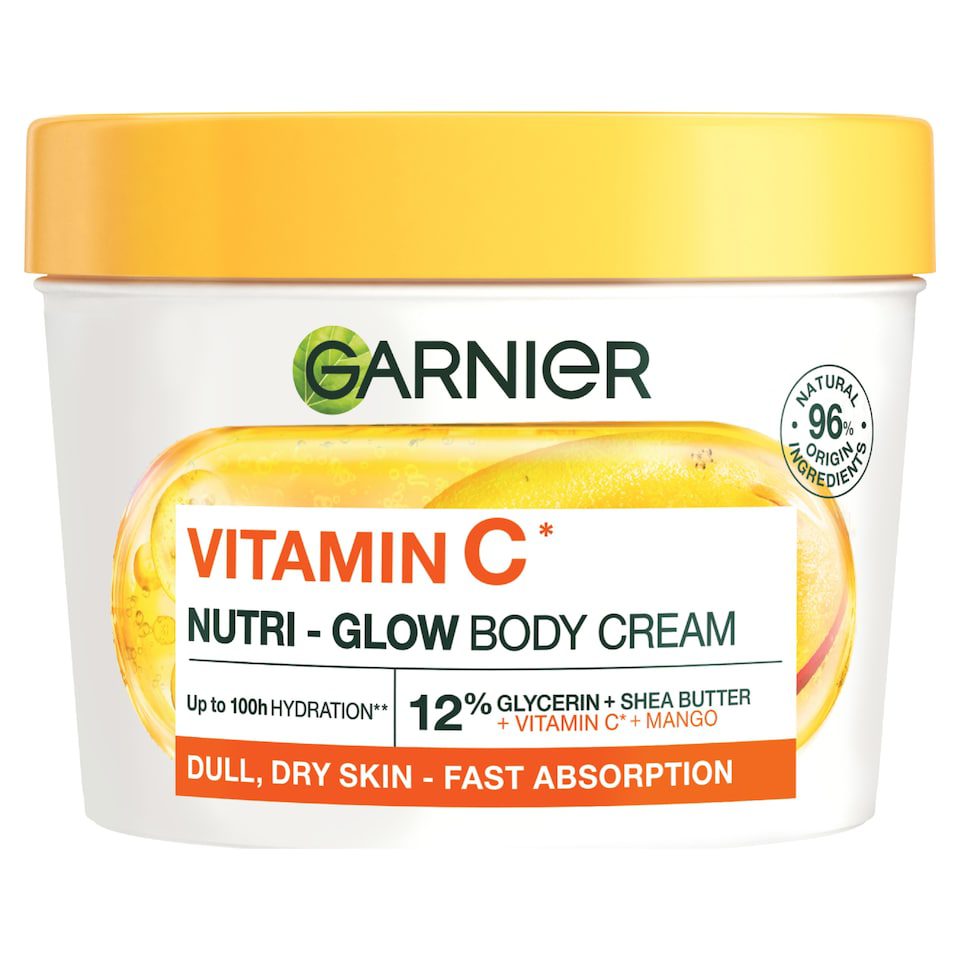 Garnier Vitamin C Body Cream – Hydratation & Éclat Peaux Sèches