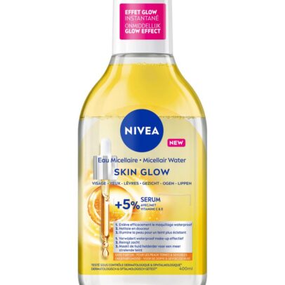NIVEA Skin Glow Eau Micellaire + Sérum 5% – Démaquillant Éclat Vitamine C
