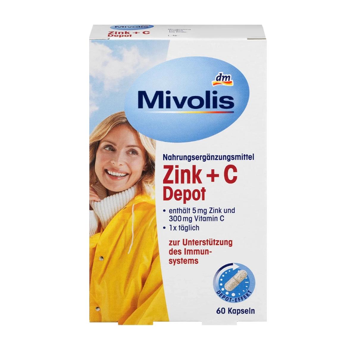 Mivolis Zinc + Vitamine C Depot – Immunité & Protection 40 Comprimés